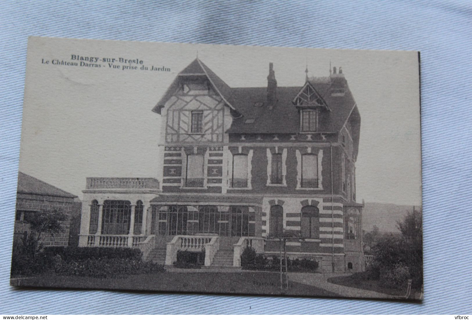 Blangy sur Bresle, le château Darras, vue prise du jardin, Seine maritime 76