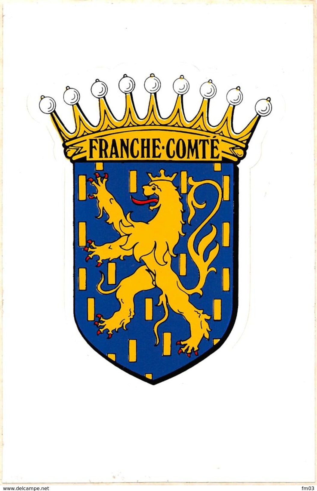 blason autocollant adhésif Franche Comté