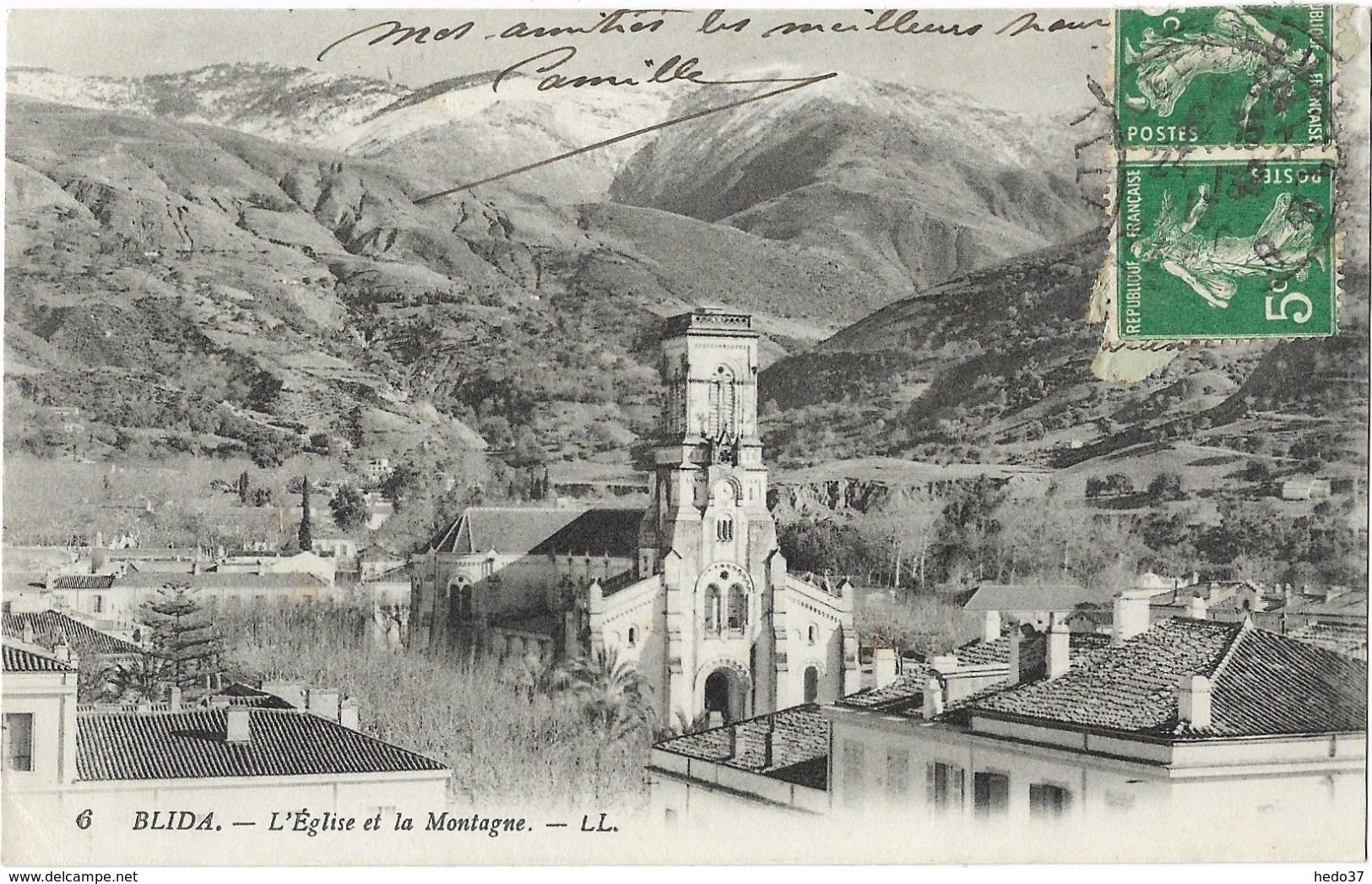 Blida - L'Eglise et la Montagne