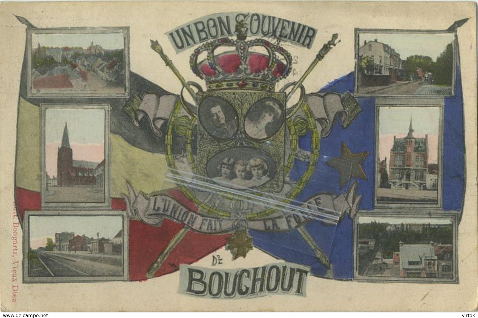 Boechout :  un bon souvenir  (  1911 met zegel )