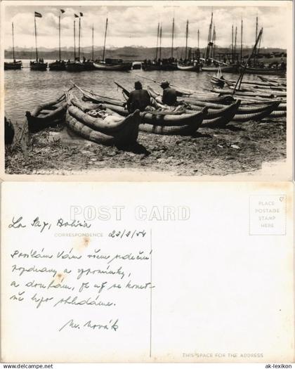 Copacabana (Bolivien) Berufe Arbeit: Fischer Angler Bolivien Bolivia  1954