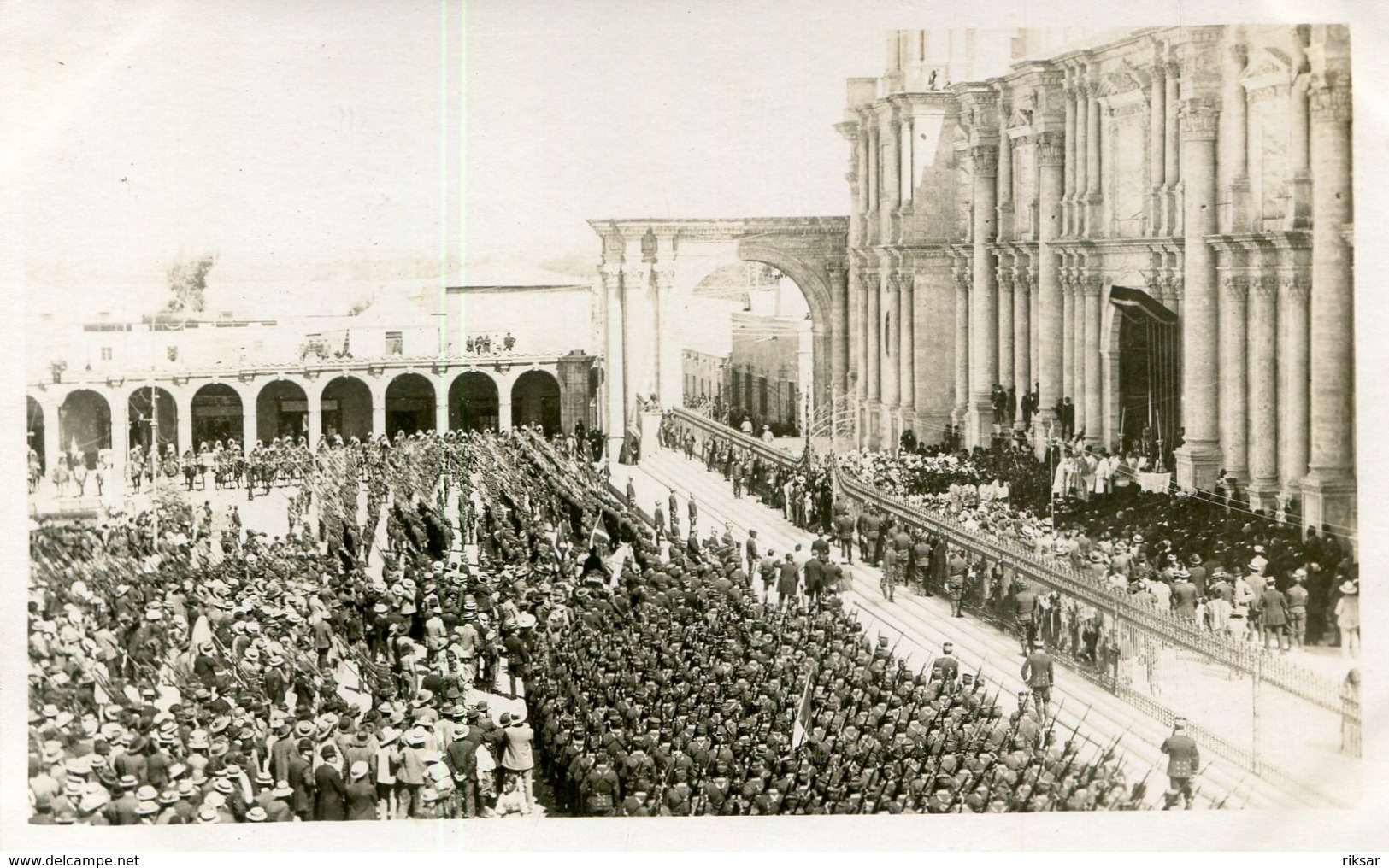 BOLIVIE(LA PAZ) FETE MILITAIRE(CARTE PHOTO)