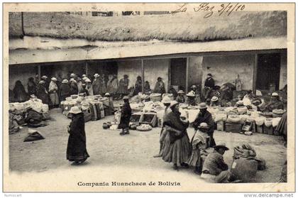 Bolivie compania Huanchaca de Bolivie carte précurseur avant 1905 adressée sur Angers en France