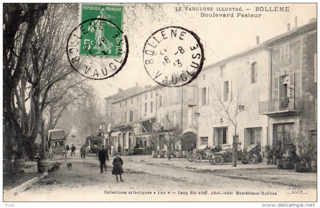 BOLLENE BOULEVARD PASTEUR COMMERCES AUTOMOBILES ANIMEE 1913