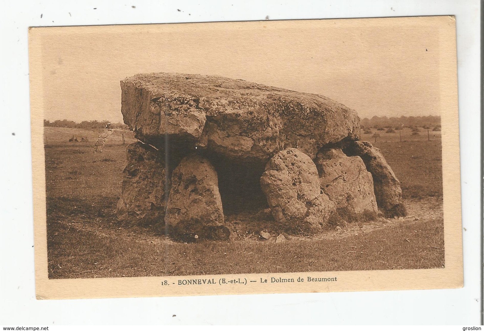 BONNEVAL (E ET L) 18 LE DOLMEN DE BEAUMONT