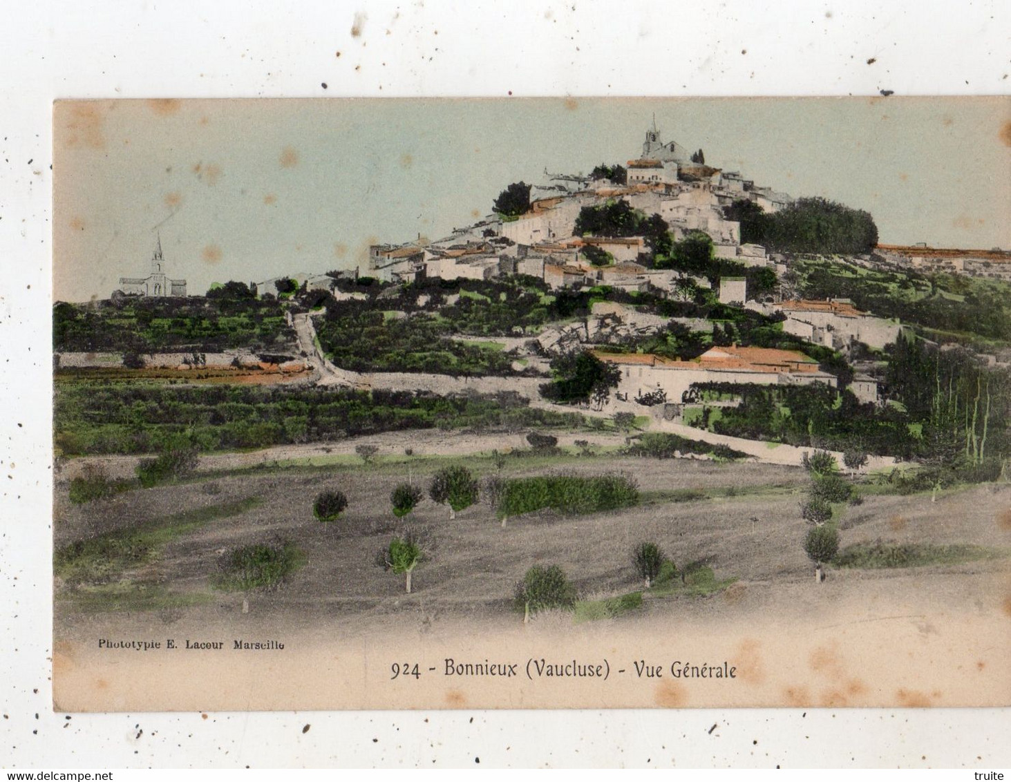 BONNIEUX VUE GENERALE (CARTE COLORISEE)