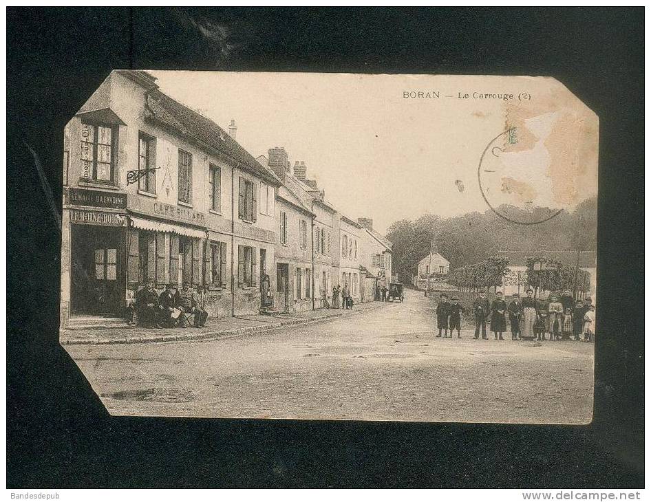 Boran (Oise 60) - Le Carrouge ( animée café billard Lemoine en l'état)