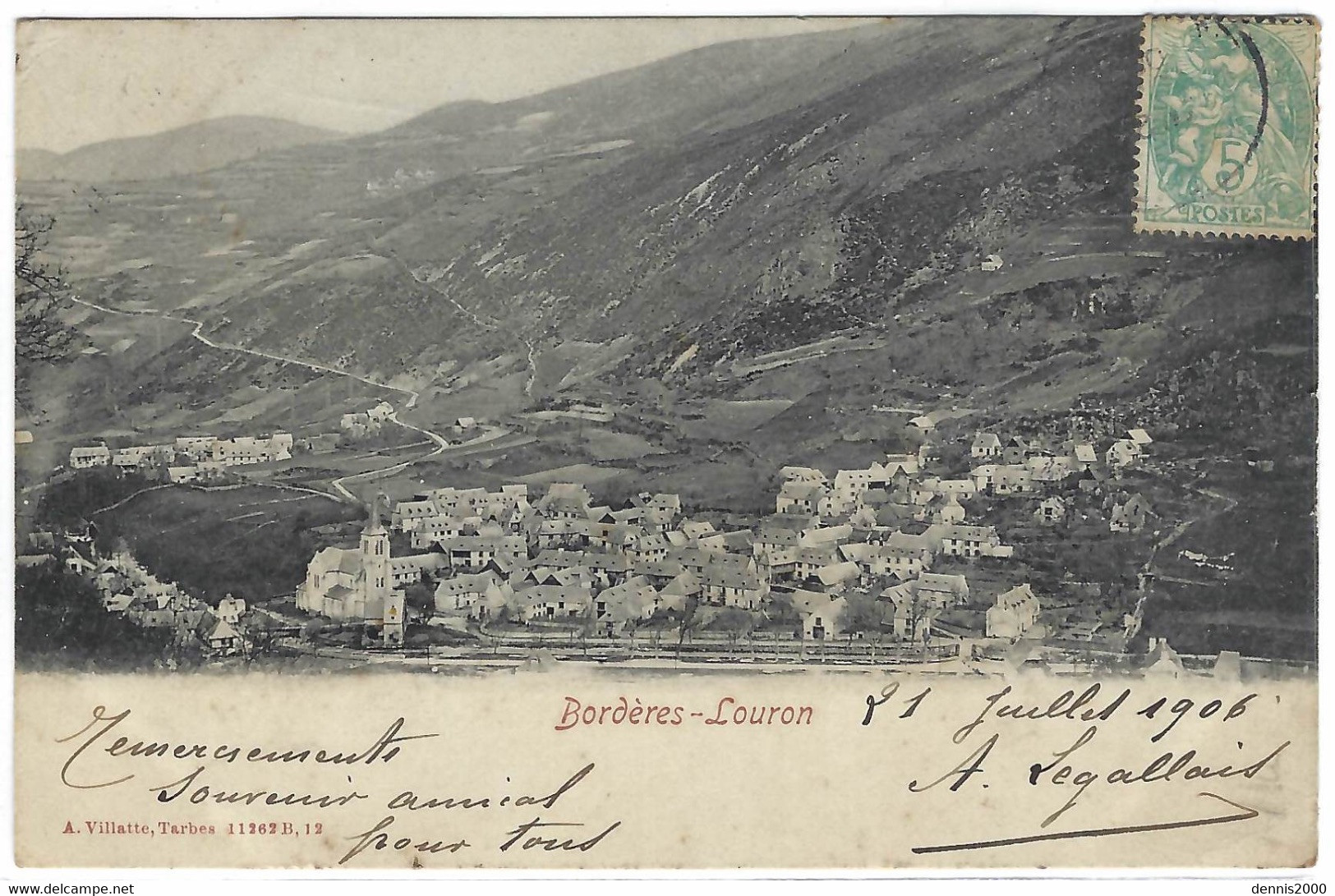 BORDERES LOURON (65) - Vue générale - Ed. A. Villatte, Tarbes