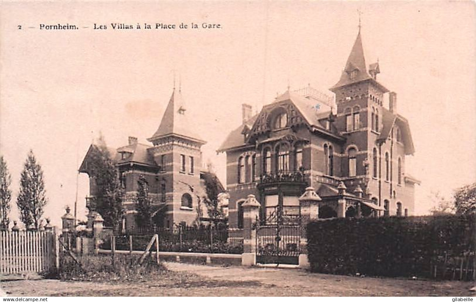 Bornhem / Bornem / Bornheim : Les Villas à la place de la Gare - 1911