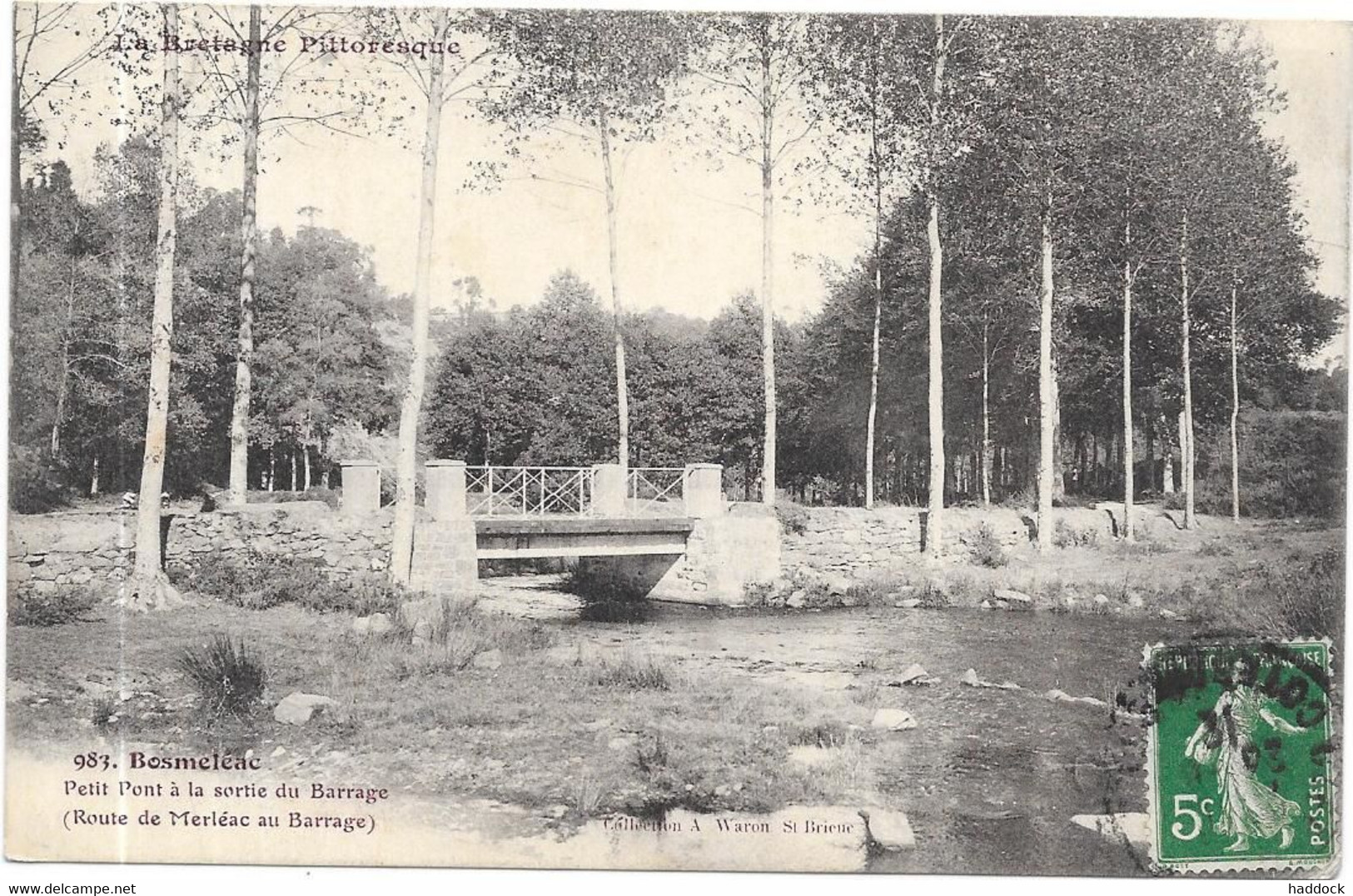 BOSMELEAC : PETIT PONT A LA SORTIE DU BARRAGE