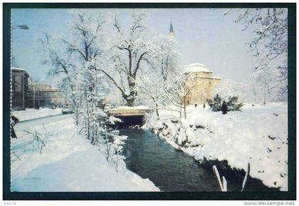 88002 / Sarajevo - Winter river Mosque Bosnia Bosnie Bosnien Herzegovine Herzegowina Erzegovina Herzegovina PC mint