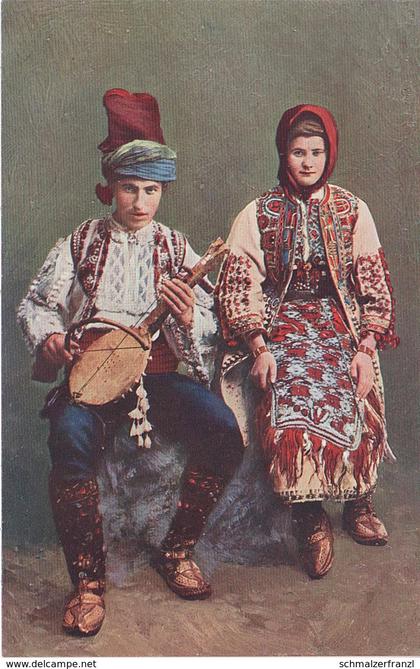 AK Pozdrav Bosnische Tracht Folklor Folklore Kostim Bosnien Herzegowina Bosna Bosnie Bosnia Hercegovina Herzegovine