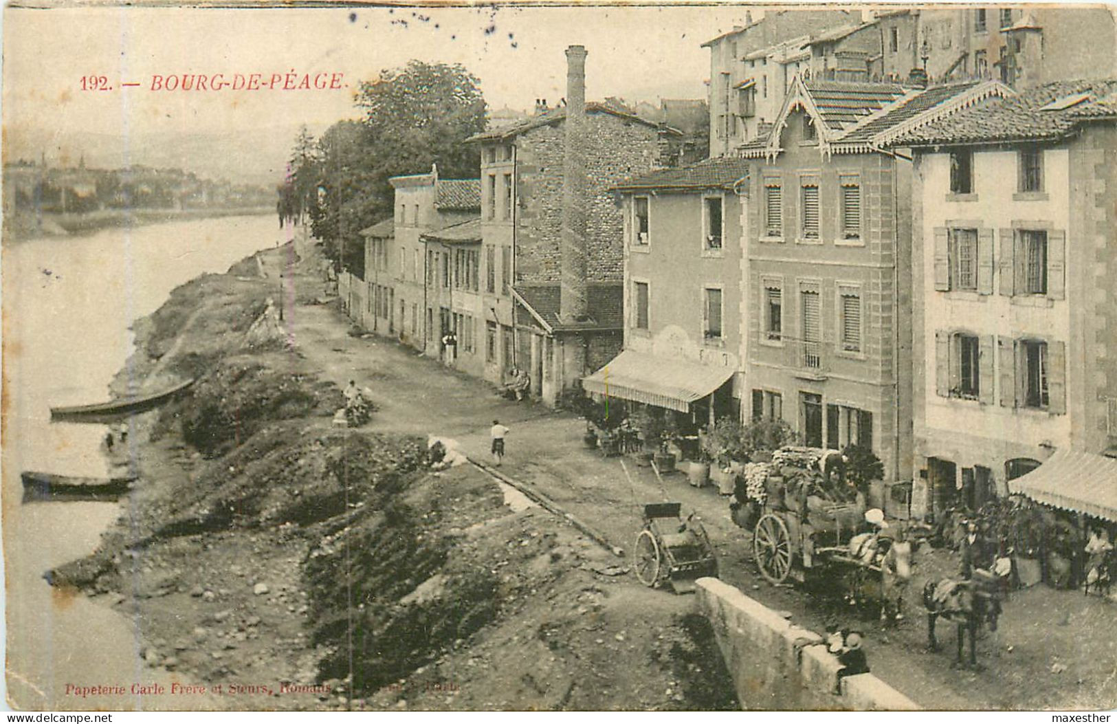 BOURG DE PÉAGE arrivée de la diligence