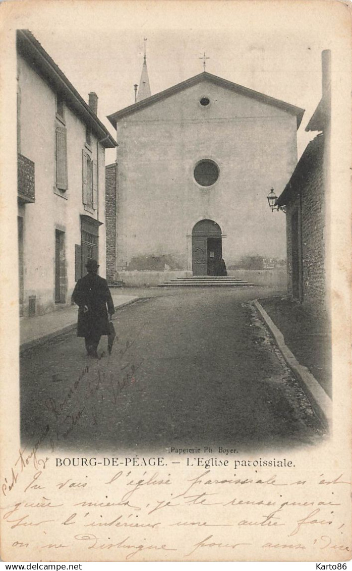 bourg de péage * rue place et l'église paroissiale