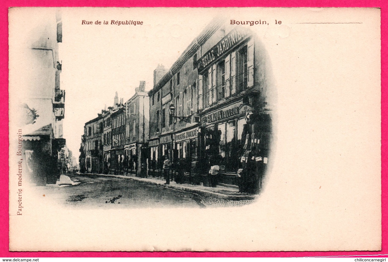 Bourgoin - Rue de la République - Commerces - " Belle Jardinière " - Animée - PAPETERIE MODERNE Bourgoin- Précurseur !!