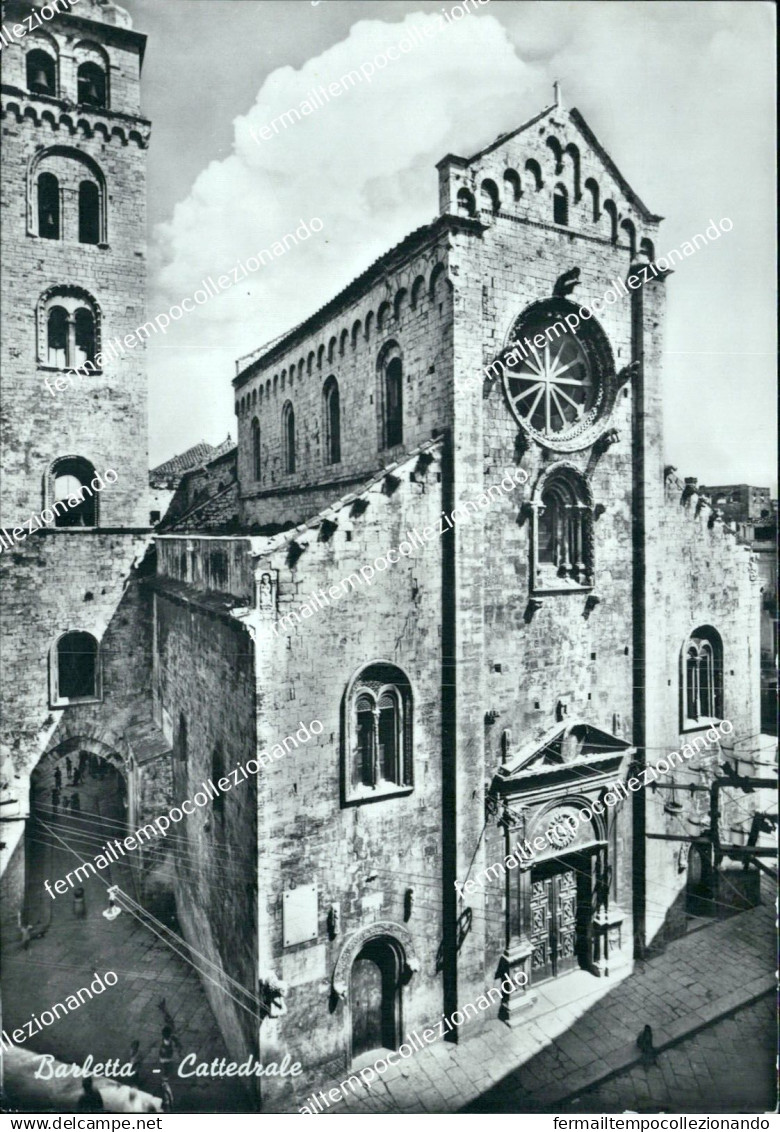 br335 cartolina barletta cattedrale