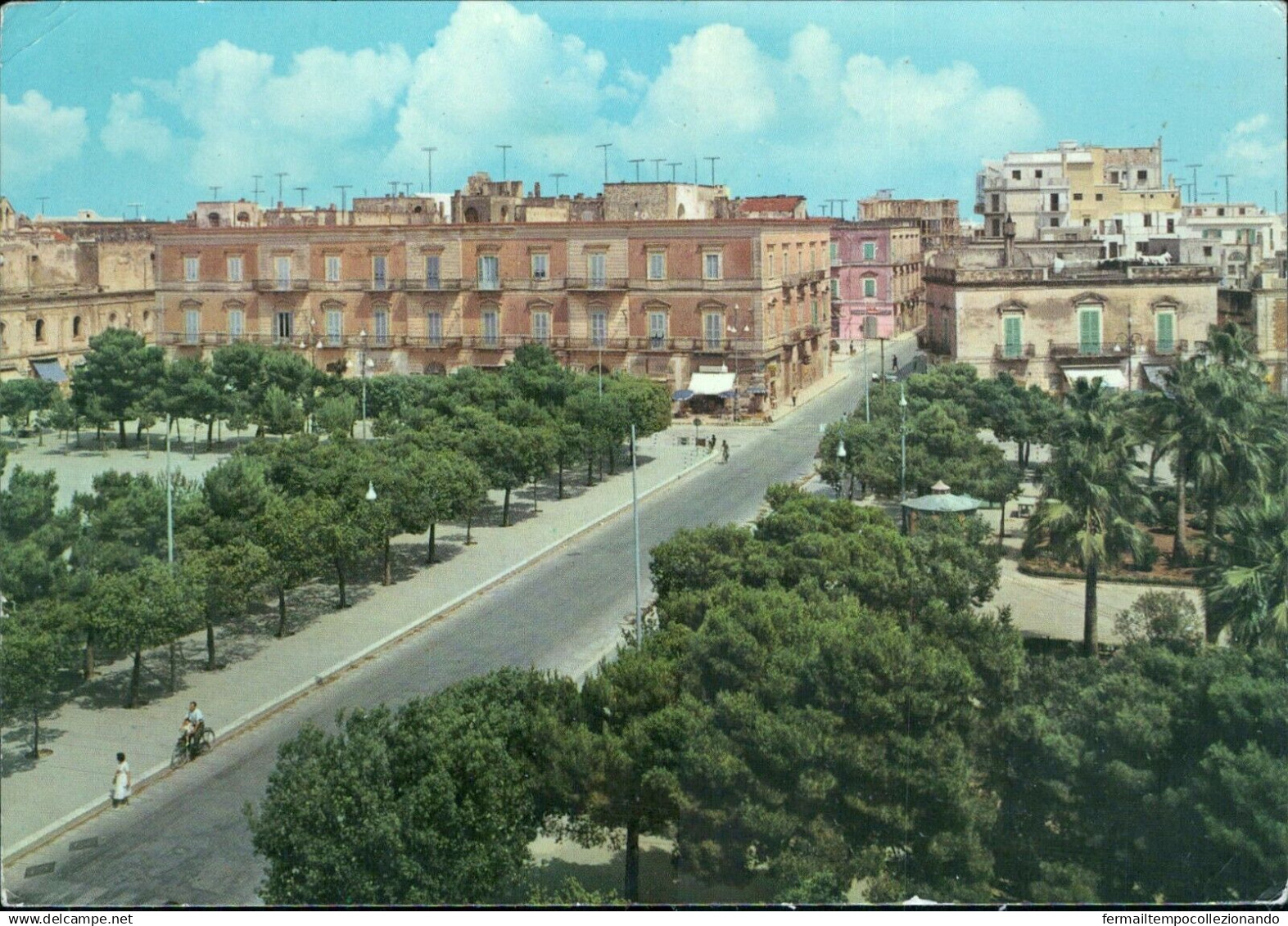 br511 cartolina bisceglie piazza vittorio emanuele provincia di bari puglia