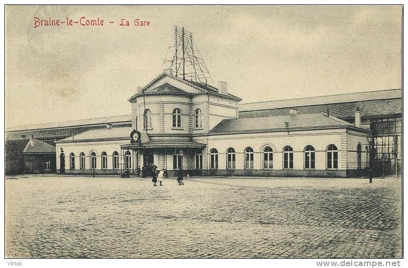 Braine-le-comte     :  La Gare ( ecrit  avec timbre  1 cent  )