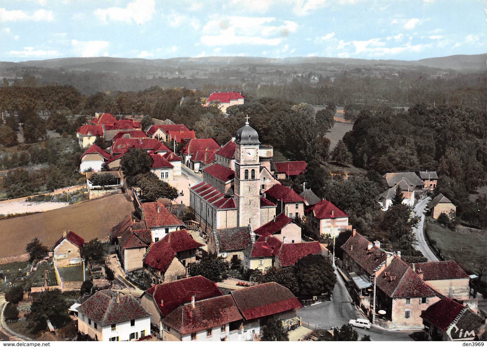 Brangues - Vue aérienne - Eglise