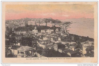 CPA BRESIL - RIO DE JANEIRO - PANORAMA DA LAPA E DO MORRO DO CASTELLO