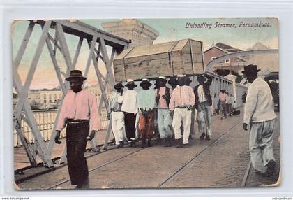 Brasil - RECIFE - Unloading Steamer - Ed. desconhecido