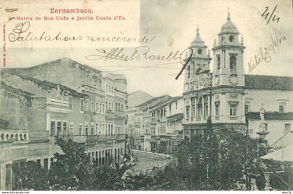 PC BRAZIL, PERNAMBUCO, MATRIZ DA BOA VISTA, Vintage Postcard (b41293)