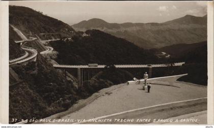 CPA AK Sao Paulo Via Anchieta Trecho Entre Sao Paulo a Santos BRAZIL (1085067)