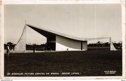 PC BRAZIL BRASILIA IGREJA LOCAL REAL PHOTO POSTCARD (a61470)