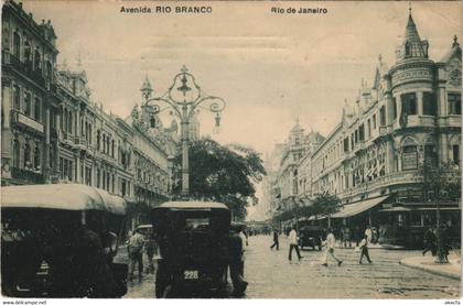 CPA AK Rio de Janeiro Avenida Rio Branco BRAZIL (1085114)