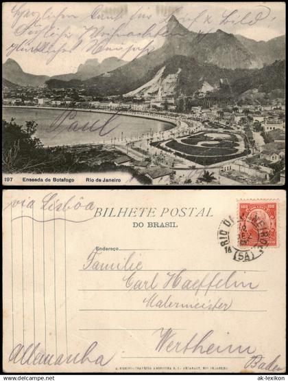 Postcard Botafogo-Rio de Janeiro Stadtblick 1916