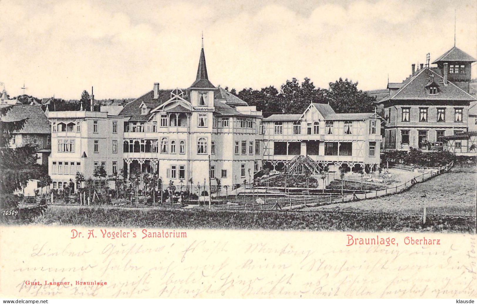 Braunlage - Dr.A.Vogeler's Sanatorium blanc