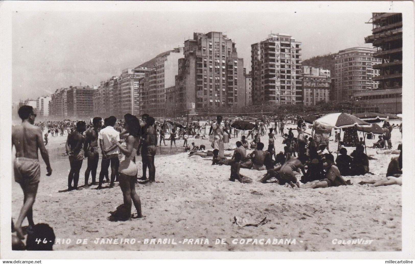 BRAZIL - Rio de Janeiro - Praia de Copacabana - Photo Postcard