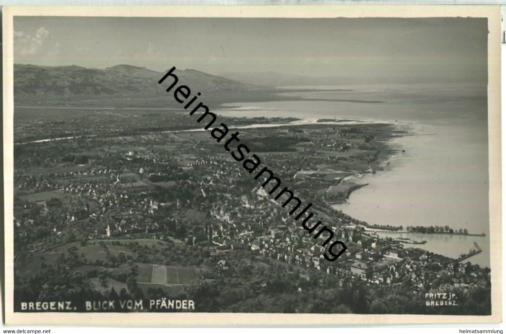 Bregenz - Blick vom Pfänder - Foto-AK 30er Jahre - Verlag Fritz jr. Bregenz