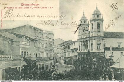 PC BRAZIL, PERNAMBUCO, MATRIZ DA BOA VISTA, Vintage Postcard (B41293)