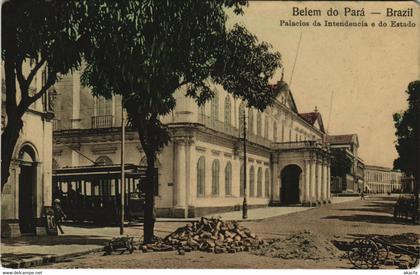 PC BRAZIL, BELEM DO PARÁ, PALACIOS DA INTENDENCIA, Vintage Postcard (b36218)
