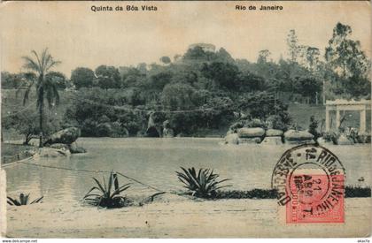 PC BRAZIL, RIO DE JANEIRO, QUINTA DA BOA VISTA, Vintage Postcard (b36396)