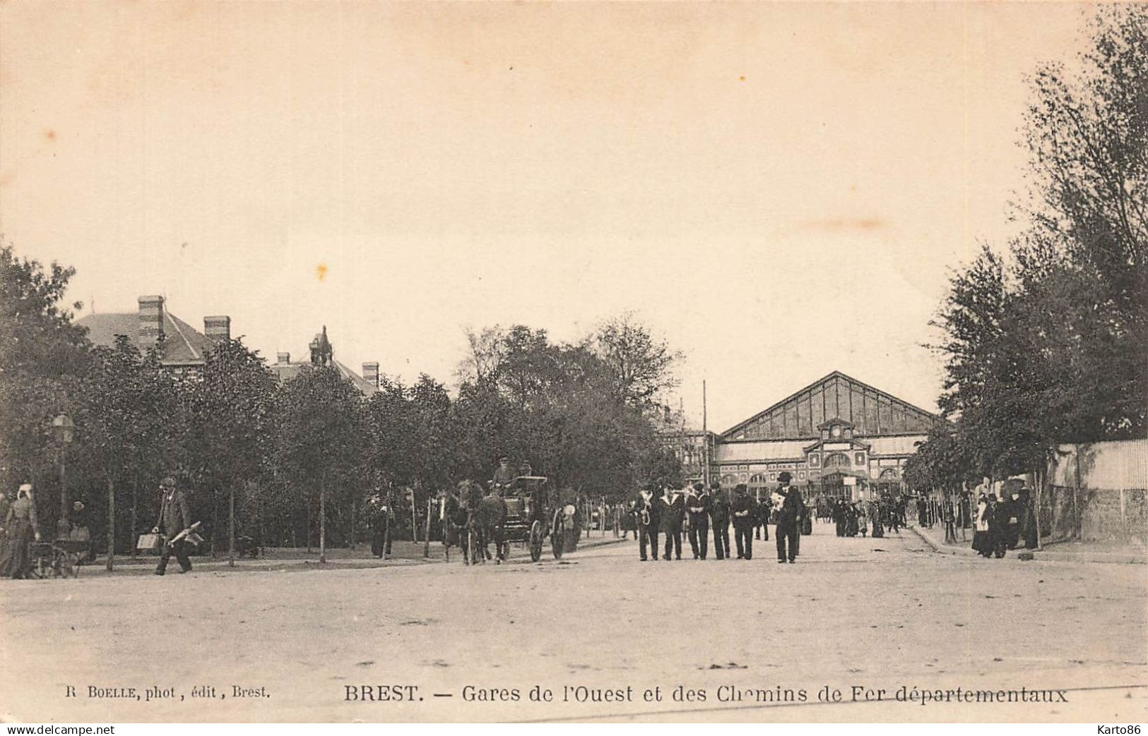 brest * gares de l'ouest et des chemins de fer départementaux * ligne chemin de fer finistère gare