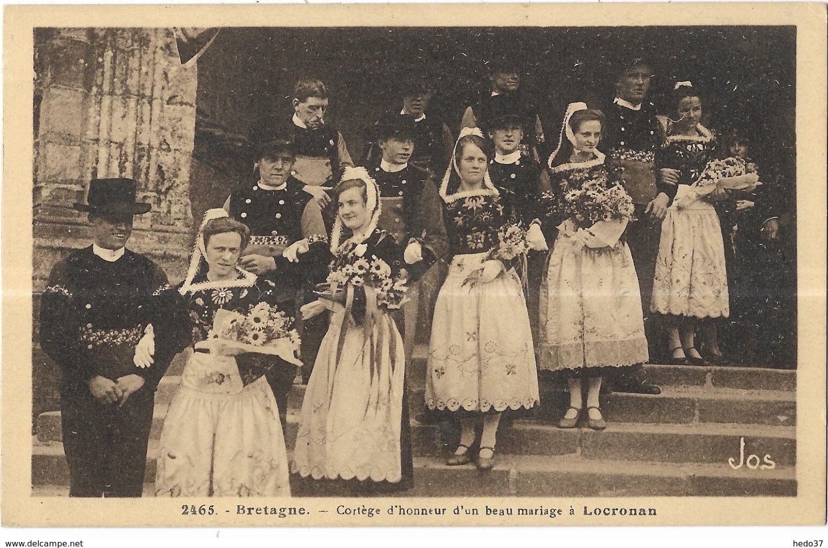 Bretagne - Cortège d'honneur d'un beau mariage à Locronan