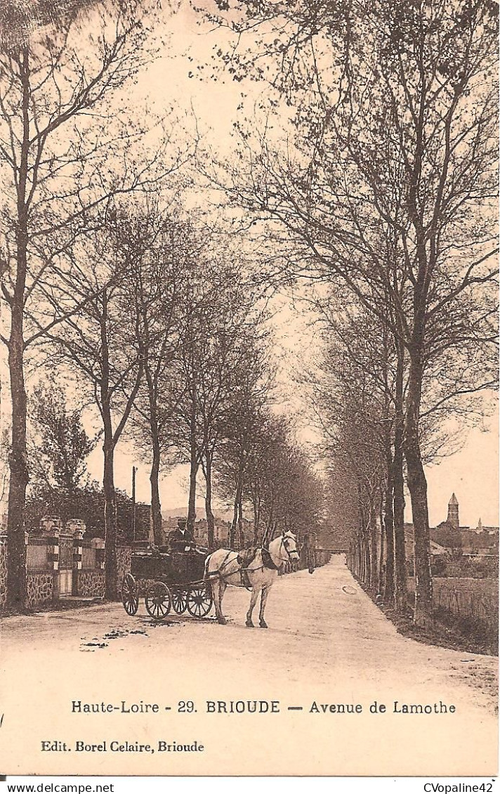 BRIOUDE (43) Avenue de Lamothe (Attelage)