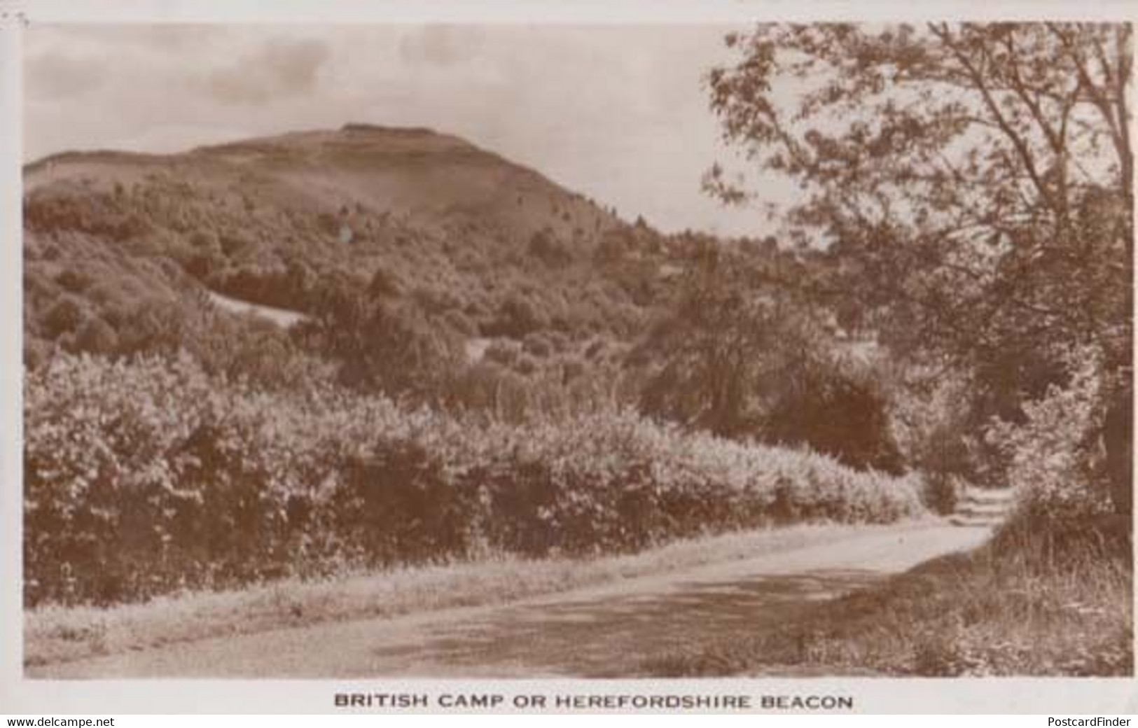 British Camp On Hereford Beacon Herefordshire Real Photo Postcard