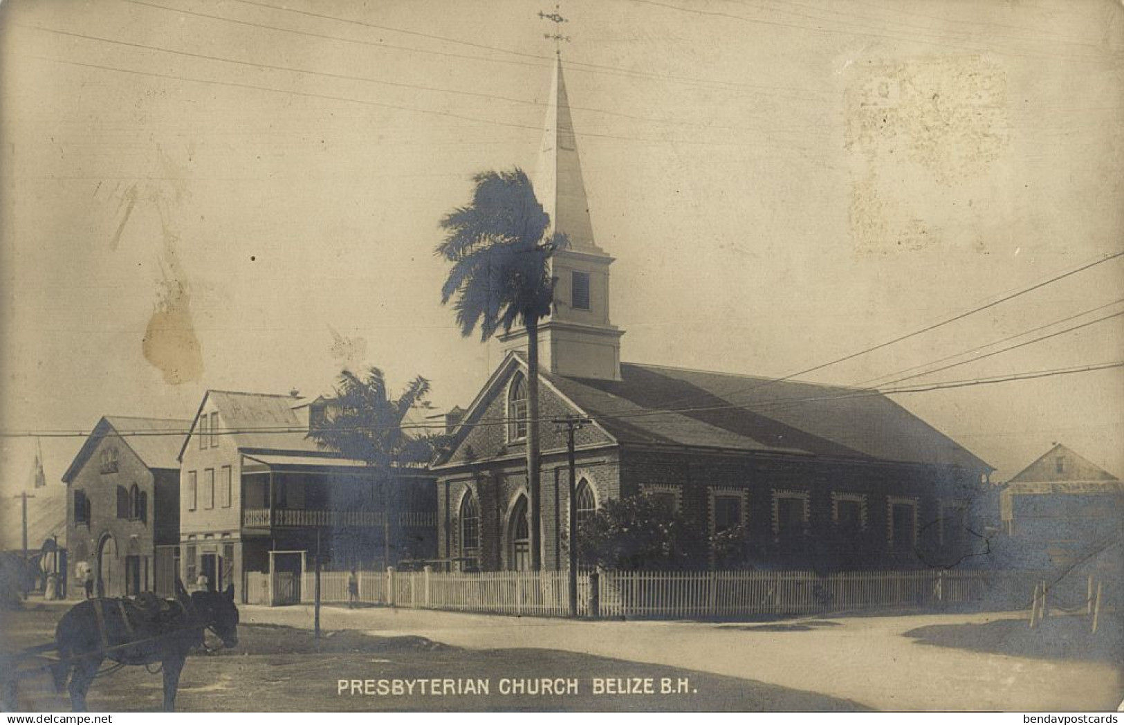 british honduras, BELIZE, Presbyterian Church (1910s) RPPC Postcard