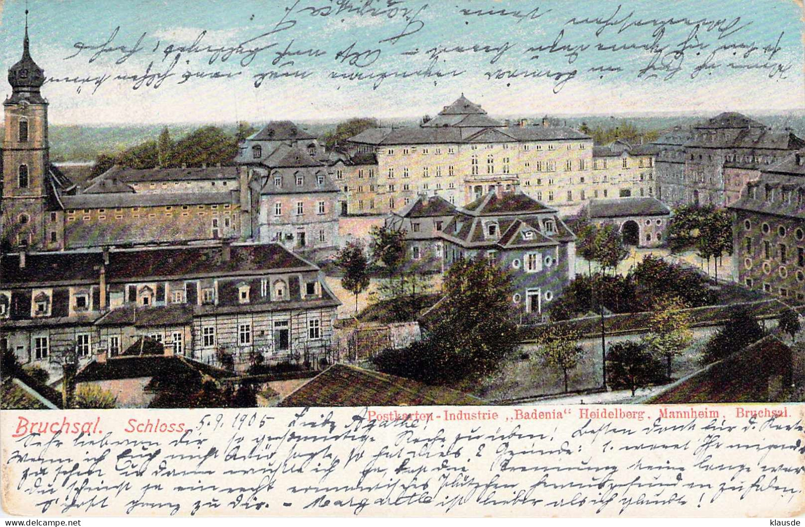 Bruchsal Schloss gel.1905 AKS