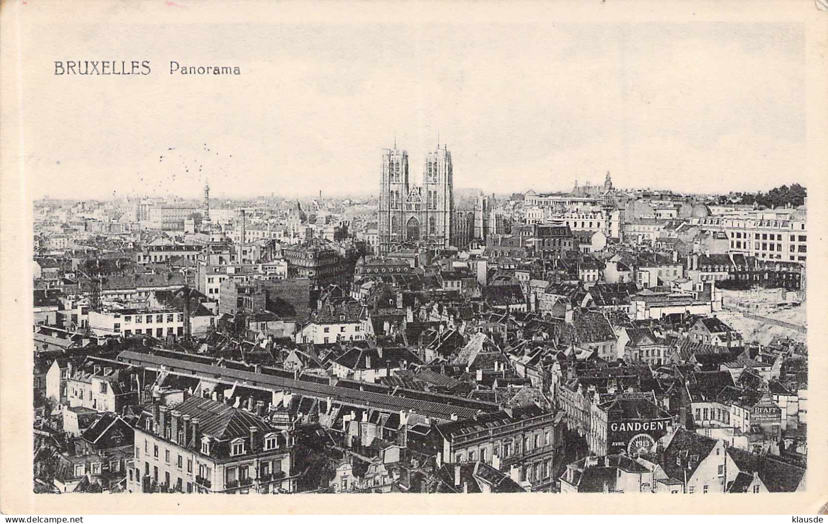 Brüssel - Panorama Feldpost gel.1915