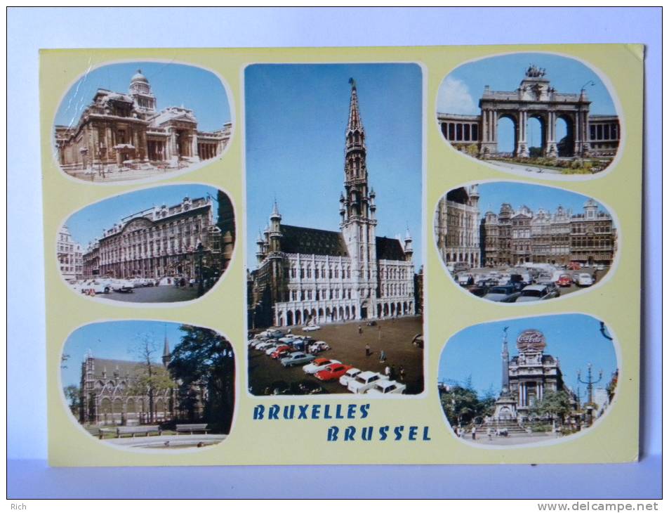 Brussels - Bruxelles (Hôtel de ville, Palais de Justice, Maison des Ducs, Sablon ... (voitures)