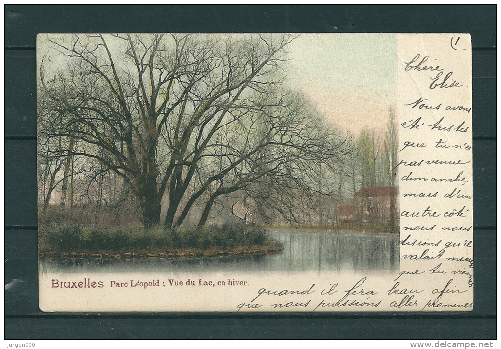 BRUXELLES: Parc Leopold, gelopen postkaart 1903 (GA17966)