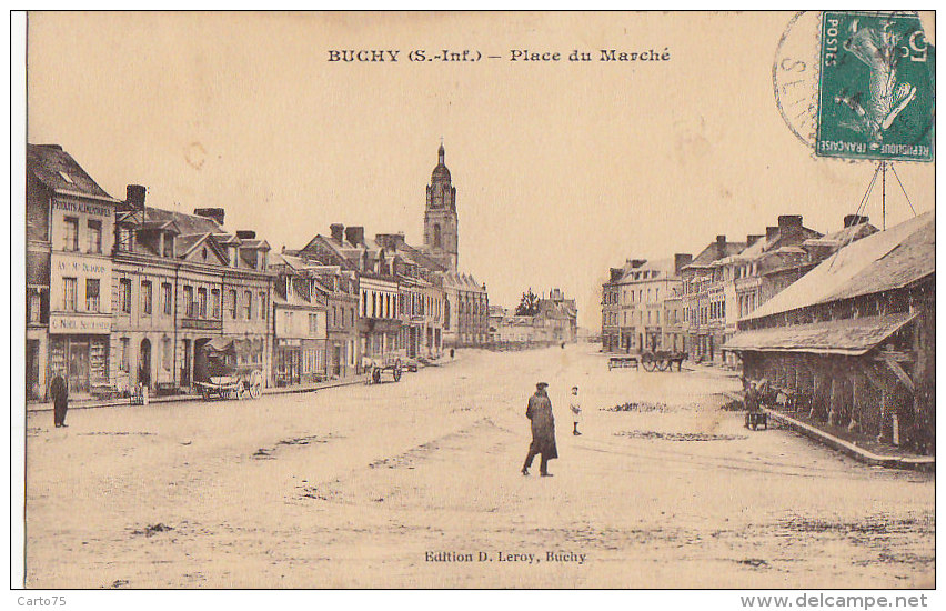 Buchy 76 -  Place du Marché - Editeur Leroy à Buchy