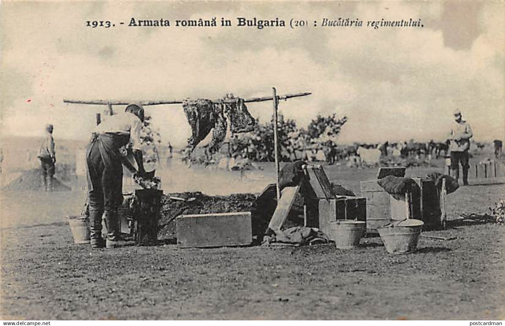 BULGARIA - The Romanian army in Bulgaria during the Second Balkan War - Soldiers washing clothes. BULGARIA - The Romania