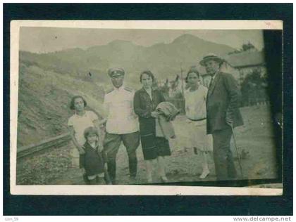 A2808 / Village Borushtitsa / Maglizh region / photo railway station  GROUP OF PEOPLE , OFFICER Bulgaria Bulgarie