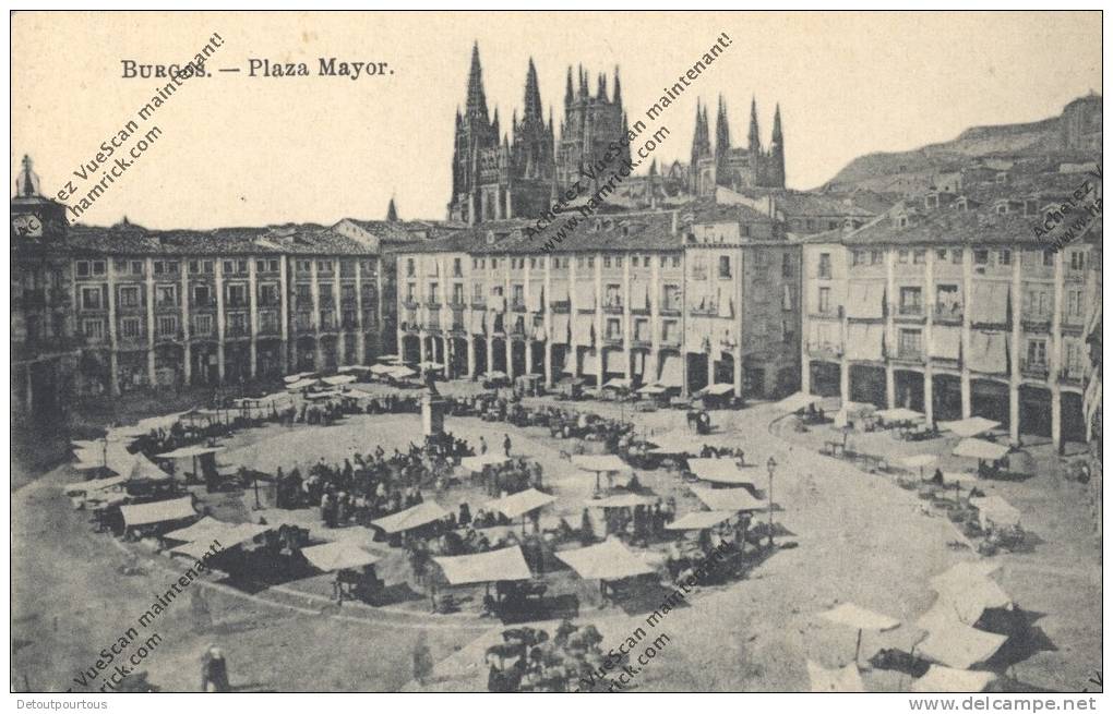 BURGOS : Plaza Mayor ( mercado market place )