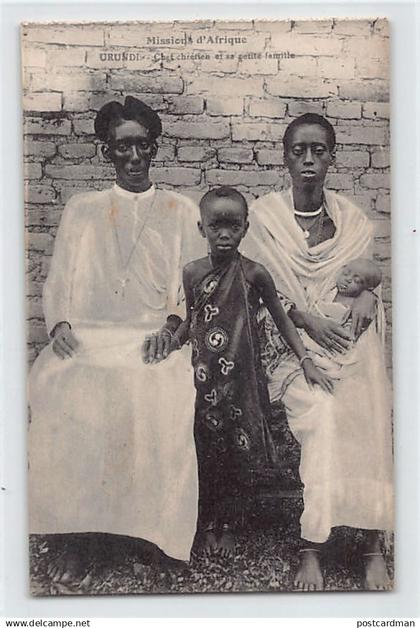 Burundi - Christian native chief and his family - Publ. Soeurs Missionnaires de Notre-d'Afrique